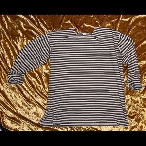 VINTAGE Express Striped 3/4 Sleeve Top